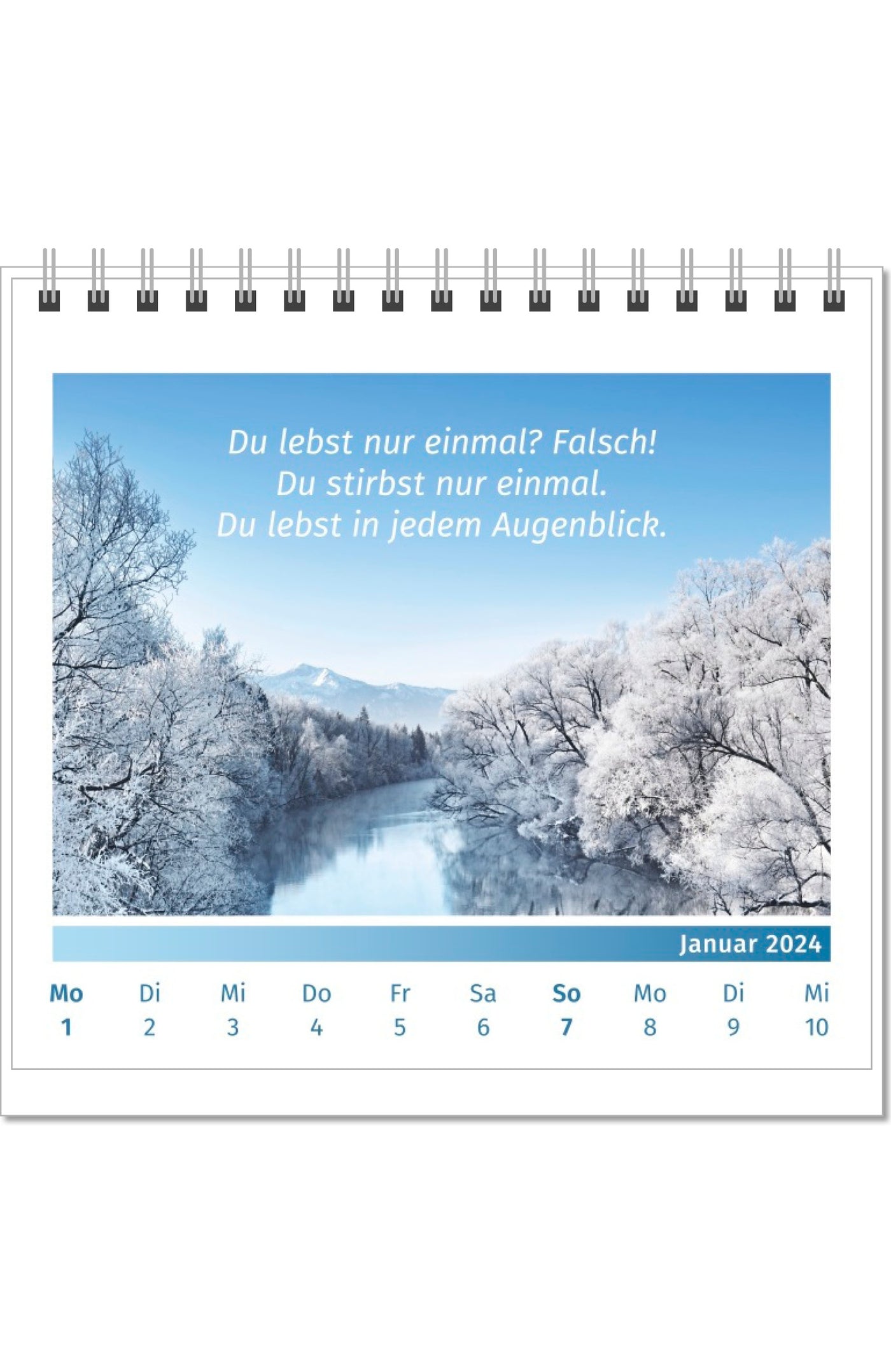 Lebensfreude-Tischkalender 2024 Aufstellkalender PAL Verlag Doris Wolf Rolf Merkle Innenseite Januar