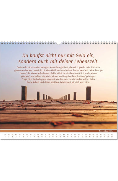 Lebensfreude Inspirationen Kalender 2024 großer Wandkalender PAL Verlag Doris Wolf Rolf Merkle Fotokalender Innenseite November