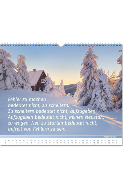 Lebensfreude Inspirationen Kalender 2024 großer Wandkalender PAL Verlag Doris Wolf Rolf Merkle Fotokalender Innenseite Dezember