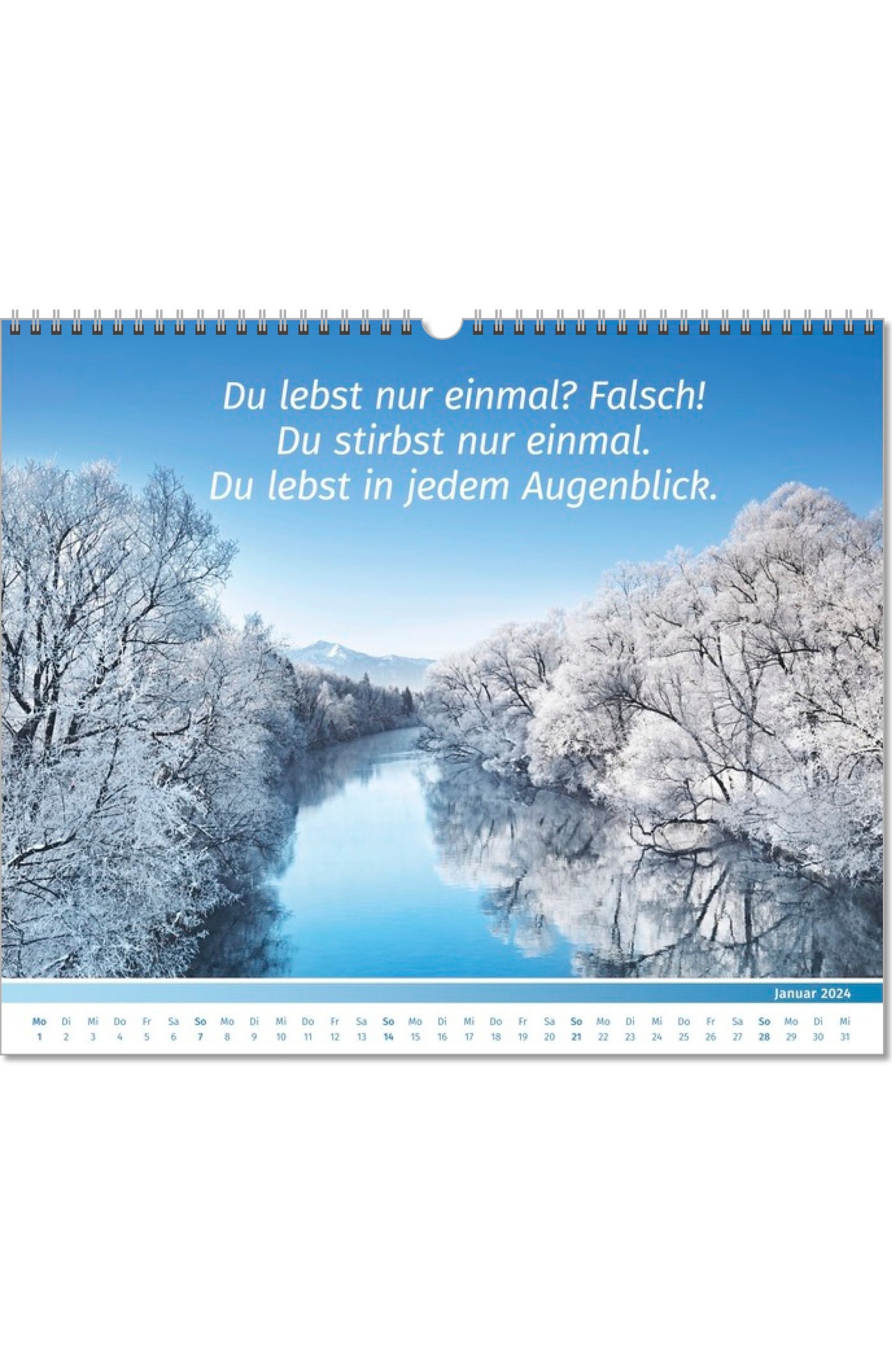 Lebensfreude Inspirationen Kalender 2024 großer Wandkalender PAL Verlag Doris Wolf Rolf Merkle Fotokalender Innenseite Januar