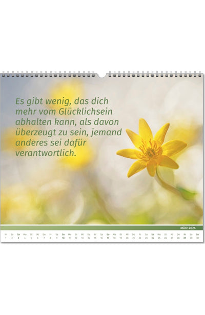 Lebensfreude Inspirationen Kalender 2024 großer Wandkalender PAL Verlag Doris Wolf Rolf Merkle Fotokalender Innenseite März