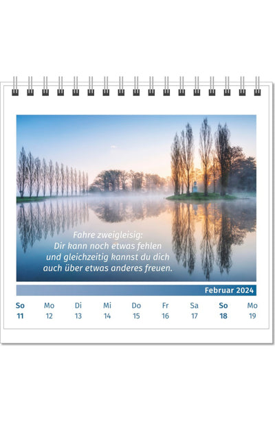 Lebensfreude-Tischkalender 2024 Aufstellkalender PAL Verlag Doris Wolf Rolf Merkle Innenseite Februar