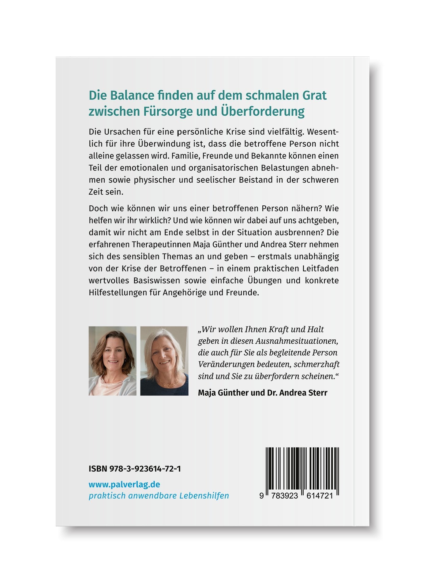 Ratgeber Psychologie Maja Günther Durch die Krise begleiten Angehörige PAL Verlag Rückseite